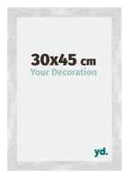 Mura MDF Photo Frame 30x45cm Silver Glossy Vintage Front Size | Yourdecoration.com