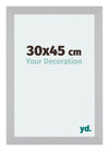 Mura MDF Photo Frame 30x45cm Silver Matte Front Size | Yourdecoration.com