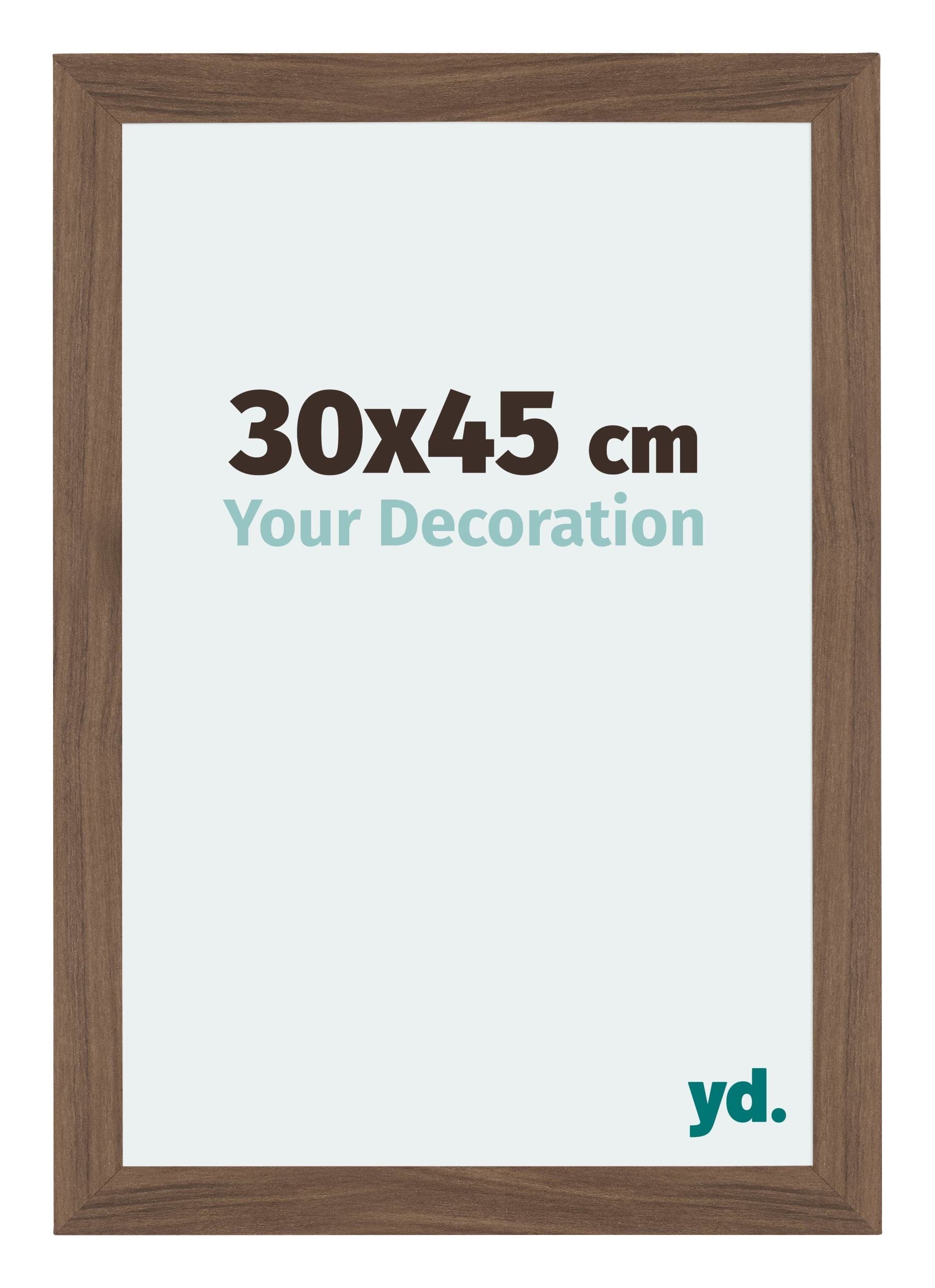 Mura MDF Photo Frame 30x45cm Walnut Dark Front Size | Yourdecoration.com