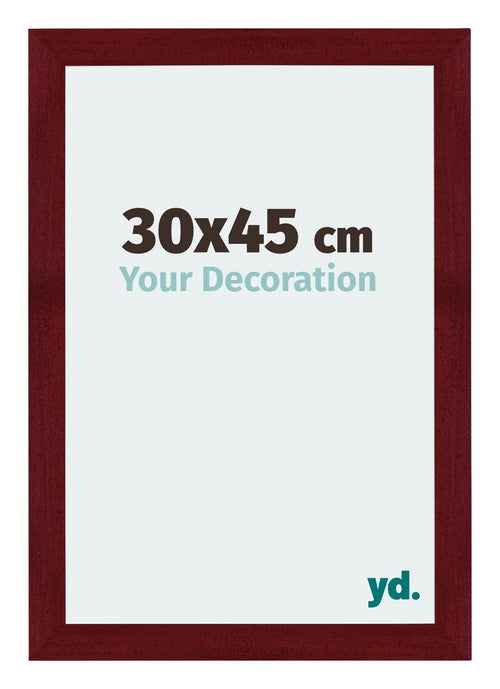 Mura MDF Photo Frame 30x45cm Winered Wiped Front Size | Yourdecoration.com