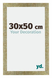 Mura MDF Photo Frame 30x50cm Gold Antique Front Size | Yourdecoration.com