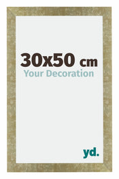 Mura MDF Photo Frame 30x50cm Gold Antique Front Size | Yourdecoration.com