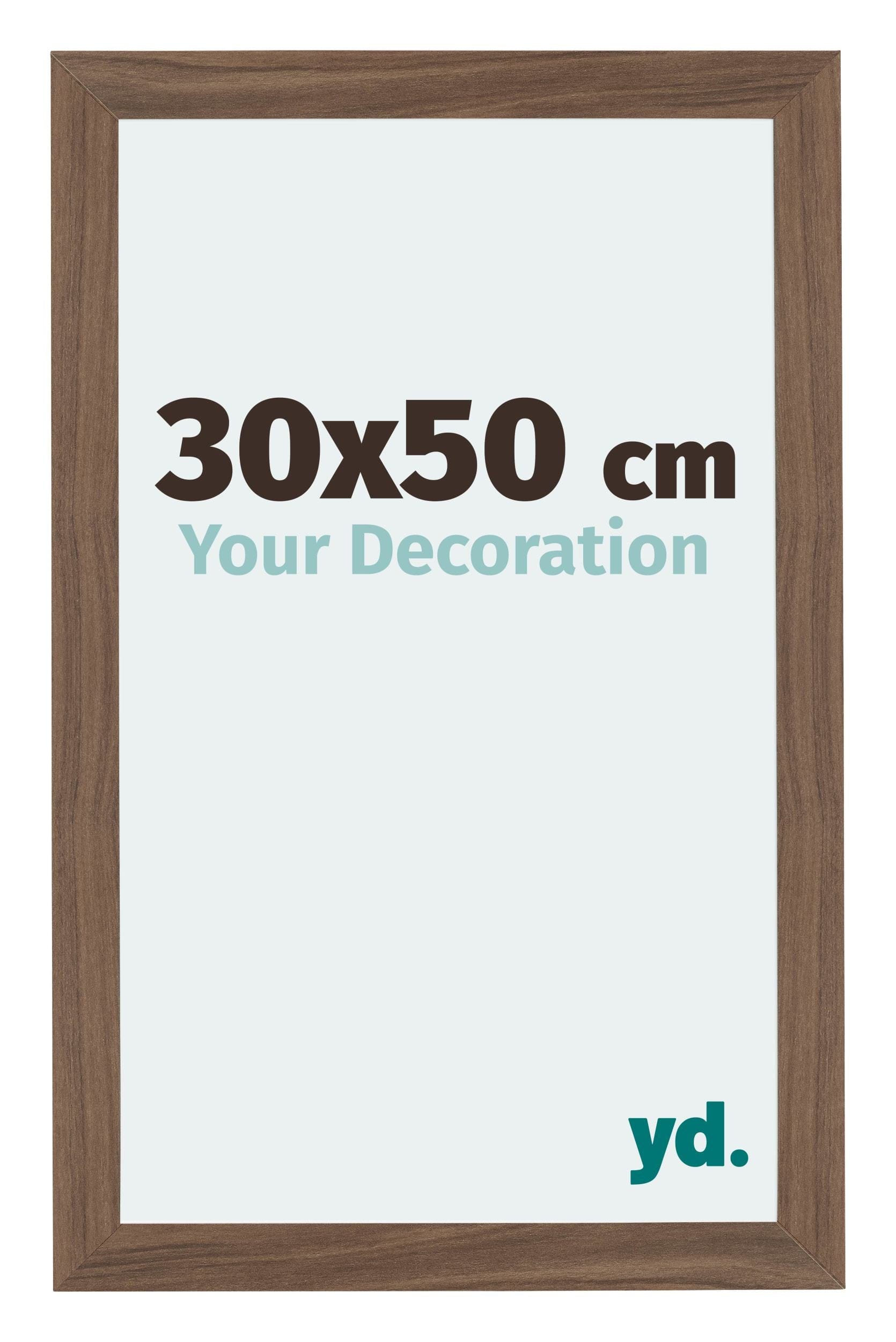 Mura MDF Photo Frame 30x50cm Walnut Dark Front Size | Yourdecoration.com