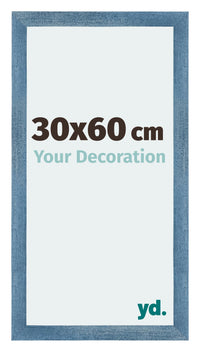 Mura MDF Photo Frame 30x60cm Bright Blue Swept Front Size | Yourdecoration.com