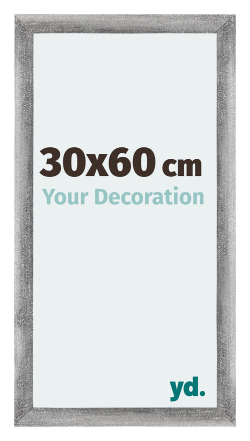 Mura MDF Photo Frame 30x60cm Gray Wiped Front Size | Yourdecoration.com