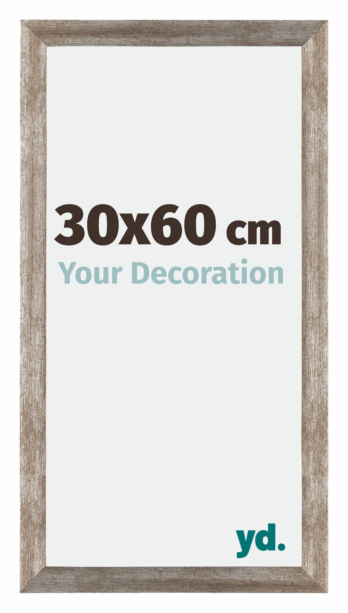 Mura MDF Photo Frame 30x60cm Metal Vintage Front Size | Yourdecoration.com