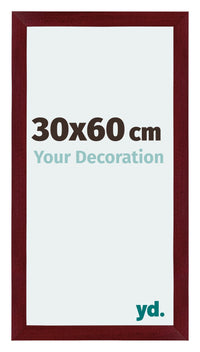Mura MDF Photo Frame 30x60cm Winered Wiped Front Size | Yourdecoration.com
