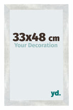 Mura MDF Photo Frame 33x48cm Argent Brillant Vintage Front Size | Yourdecoration.com