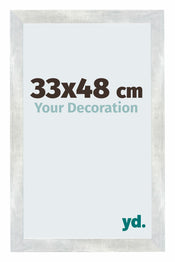 Mura MDF Photo Frame 33x48cm Argent Brillant Vintage Front Size | Yourdecoration.com