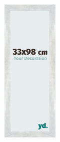 Mura MDF Photo Frame 33x98cm Argent Brillant Vintage Front Size | Yourdecoration.com