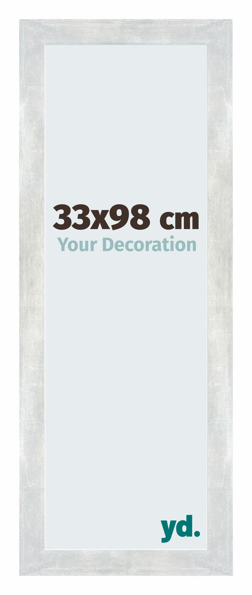 Mura MDF Photo Frame 33x98cm Argent Brillant Vintage Front Size | Yourdecoration.com