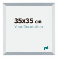 Mura MDF Photo Frame 35x35cm Aluminum Brushed Front Size | Yourdecoration.com