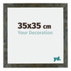 Mura MDF Photo Frame 35x35cm Blue Gold Melange Front Size | Yourdecoration.com