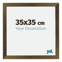 Mura MDF Photo Frame 35x35cm Bronze Design Front Size | Yourdecoration.com