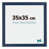 Mura MDF Photo Frame 35x35cm Dark Blue Swept Front Size | Yourdecoration.com