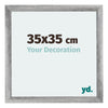 Mura MDF Photo Frame 35x35cm Gray Wiped Front Size | Yourdecoration.com