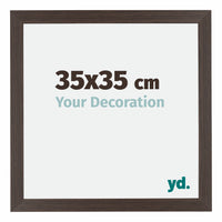 Mura MDF Photo Frame 35x35cm Oak Dark Front Size | Yourdecoration.com