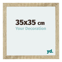 Mura MDF Photo Frame 35x35cm Sonoma Oak Front Size | Yourdecoration.com