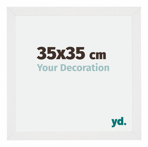 Mura MDF Photo Frame 35x35cm White High Gloss Front Size | Yourdecoration.com