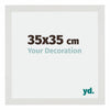 Mura MDF Photo Frame 35x35cm White Matte Front Size | Yourdecoration.com