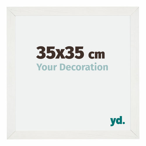 Mura MDF Photo Frame 35x35cm White Wiped Front Size | Yourdecoration.com