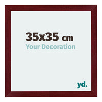 Mura MDF Photo Frame 35x35cm Winered Wiped Front Size | Yourdecoration.com