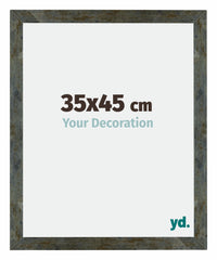 Mura MDF Photo Frame 35x45cm Blue Gold Melange Front Size | Yourdecoration.com