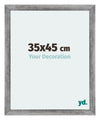 Mura MDF Photo Frame 35x45cm Gray Wiped Front Size | Yourdecoration.com