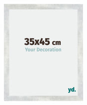Mura MDF Photo Frame 35x45cm Silver Glossy Vintage Front Size | Yourdecoration.com