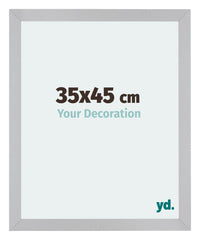 Mura MDF Photo Frame 35x45cm Silver Matte Front Size | Yourdecoration.com