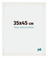 Mura MDF Photo Frame 35x45cm White Wiped Front Size | Yourdecoration.com