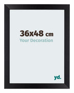 Mura MDF Photo Frame 36x48cm Black Matte Front Size | Yourdecoration.com