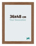 Mura MDF Photo Frame 36x48cm Oak Rustic Front Size | Yourdecoration.com