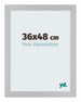Mura MDF Photo Frame 36x48cm Silver Matte Front Size | Yourdecoration.com