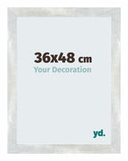 Mura MDF Photo Frame 36x48cm Silver Shiny Vintage Front Size | Yourdecoration.com