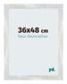 Mura MDF Photo Frame 36x48cm Silver Shiny Vintage Front Size | Yourdecoration.com