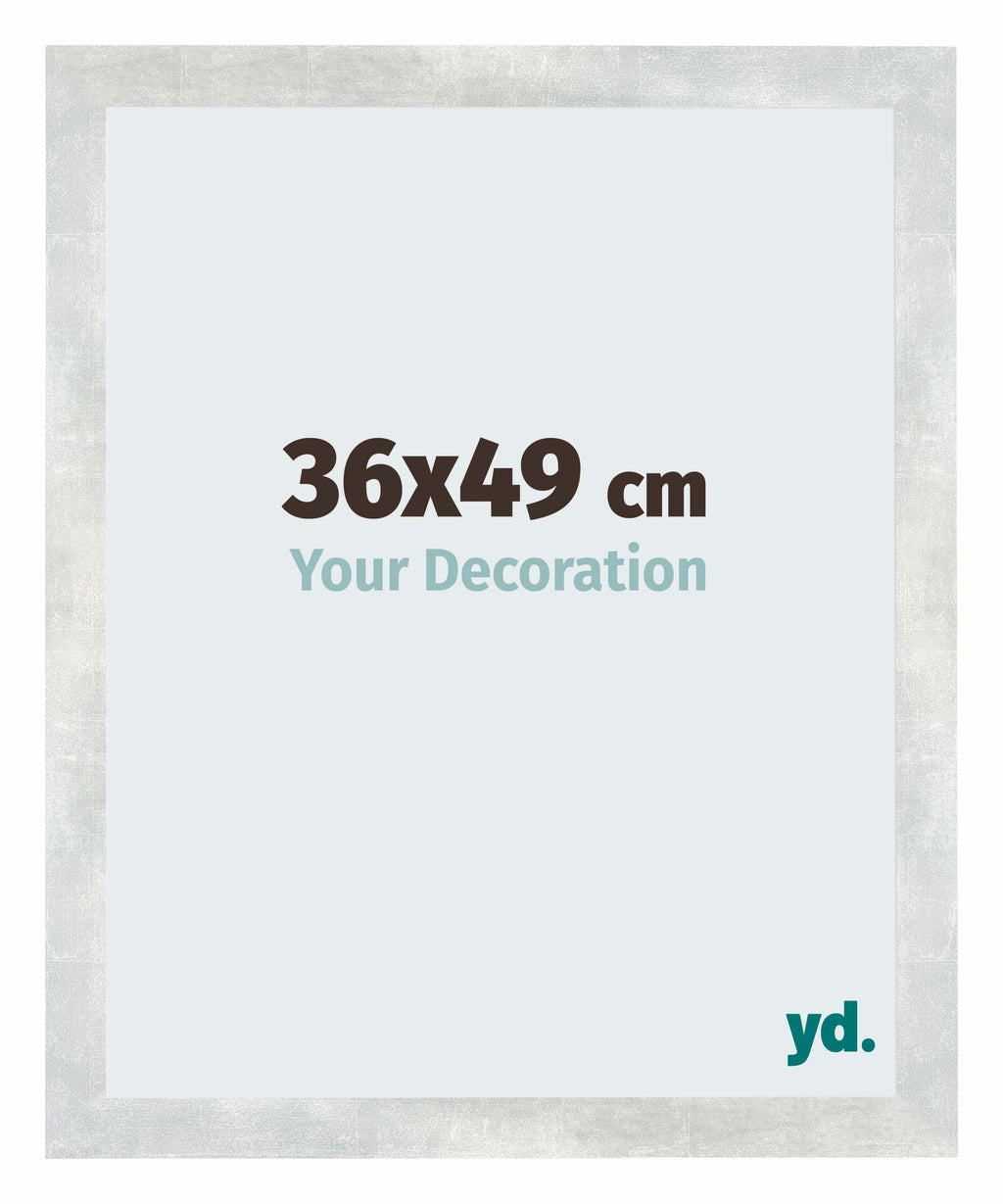 Mura MDF Photo Frame 36x49cm Argent Brillant Vintage Front Size | Yourdecoration.com