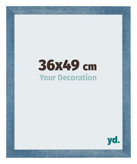Mura MDF Photo Frame 36x49cm Bleu Brillant Patiné Front Size | Yourdecoration.com