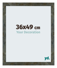 Mura MDF Photo Frame 36x49cm Bleu Or Mélangé Front Size | Yourdecoration.com