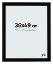 Mura MDF Photo Frame 36x49cm Noir Brillant Front Size | Yourdecoration.com