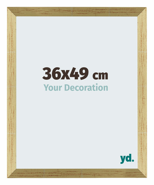 Mura MDF Photo Frame 36x49cm Or Brillant Front Size | Yourdecoration.com
