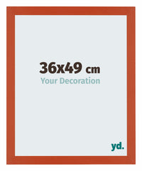 Mura MDF Photo Frame 36x49cm Orange Front Size | Yourdecoration.com