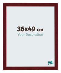 Mura MDF Photo Frame 36x49cm Vin Rouge Patiné Front Size | Yourdecoration.com