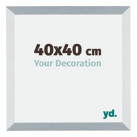Mura MDF Photo Frame 40x40cm Aluminum Brushed Front Size | Yourdecoration.com