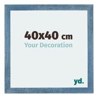 Mura MDF Photo Frame 40x40cm Bright Blue Swept Front Size | Yourdecoration.com