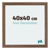 Mura MDF Photo Frame 40x40cm Walnut Dark Front Size | Yourdecoration.com