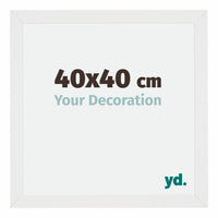 Mura MDF Photo Frame 40x40cm White High Gloss Front Size | Yourdecoration.com
