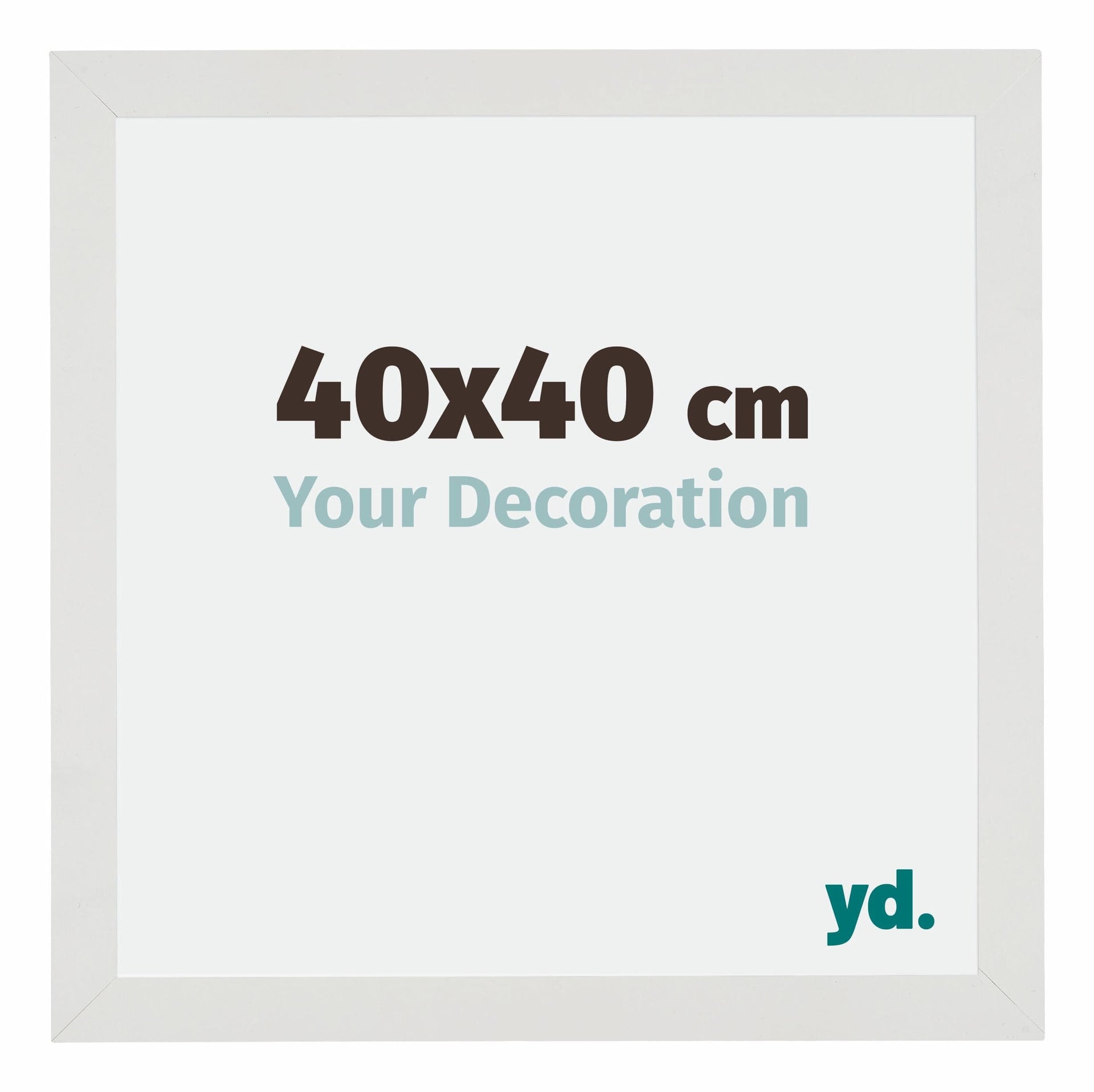 Mura MDF Photo Frame 40x40cm White Matte Front Size | Yourdecoration.com
