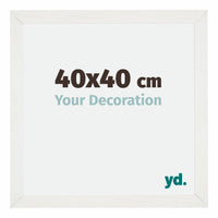 Mura MDF Photo Frame 40x40cm White Wiped Front Size | Yourdecoration.com