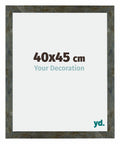 Mura MDF Photo Frame 40x45cm Blue Gold Melange Front Size | Yourdecoration.com